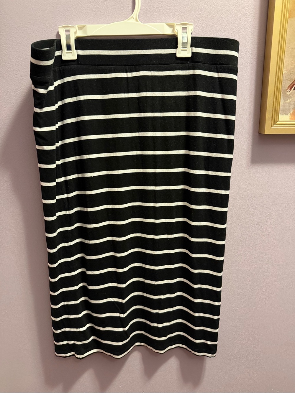 Apt 9 Black & White Striped Pencil Skirt - Women's